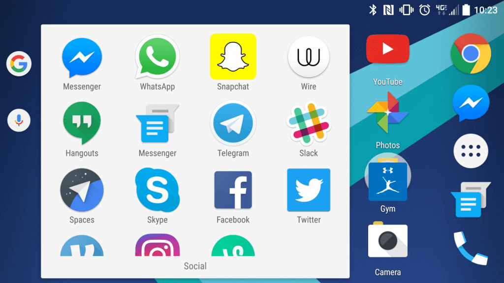 mobile phone messaging app icons including whatsapp