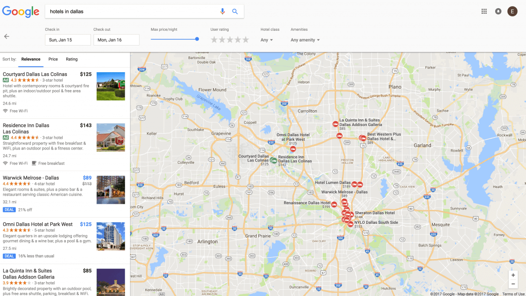Google Hotel Ads, localuniversal and mapresults
