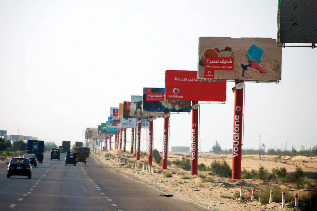 billboard beside the road