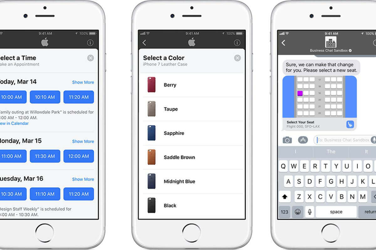 Чат новы. Apple Business chat. Мессенджер Apple. Apple iphone select time. Бизнес чат в айфоне.