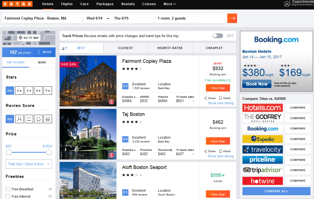 Metasearch Players Kayak and TripAdvisor Testing New Interfaces