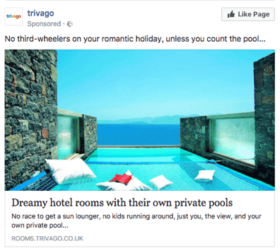 trivago facebook travel ad