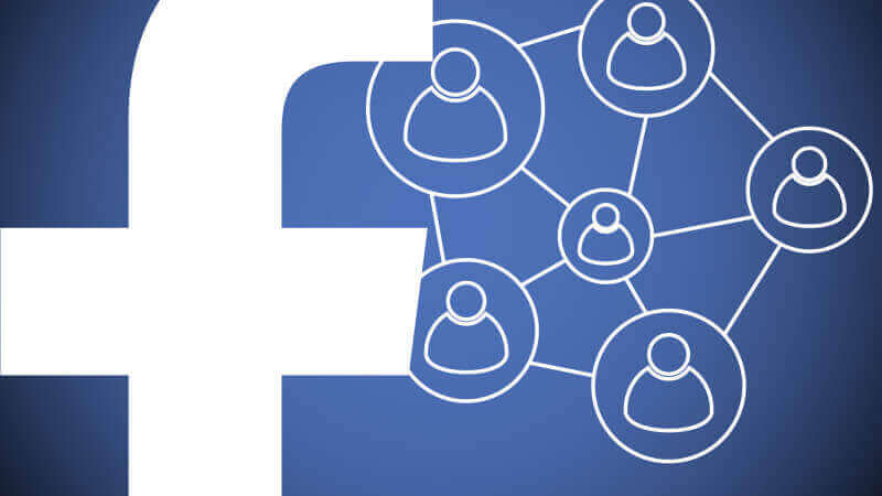 facebook logo and connected icons