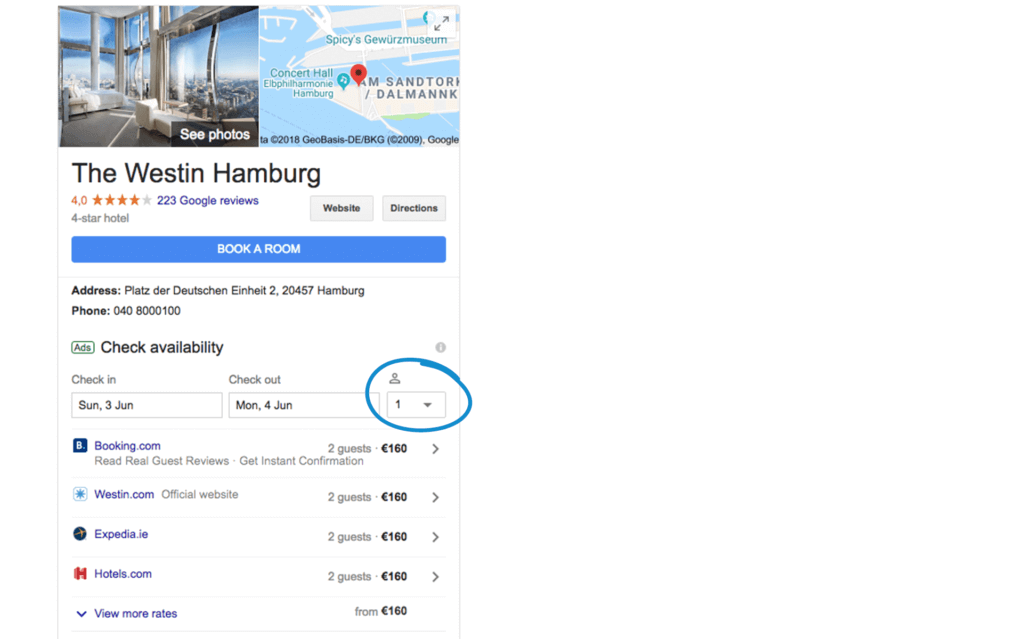 Google Hotel Ads Single Occupancy