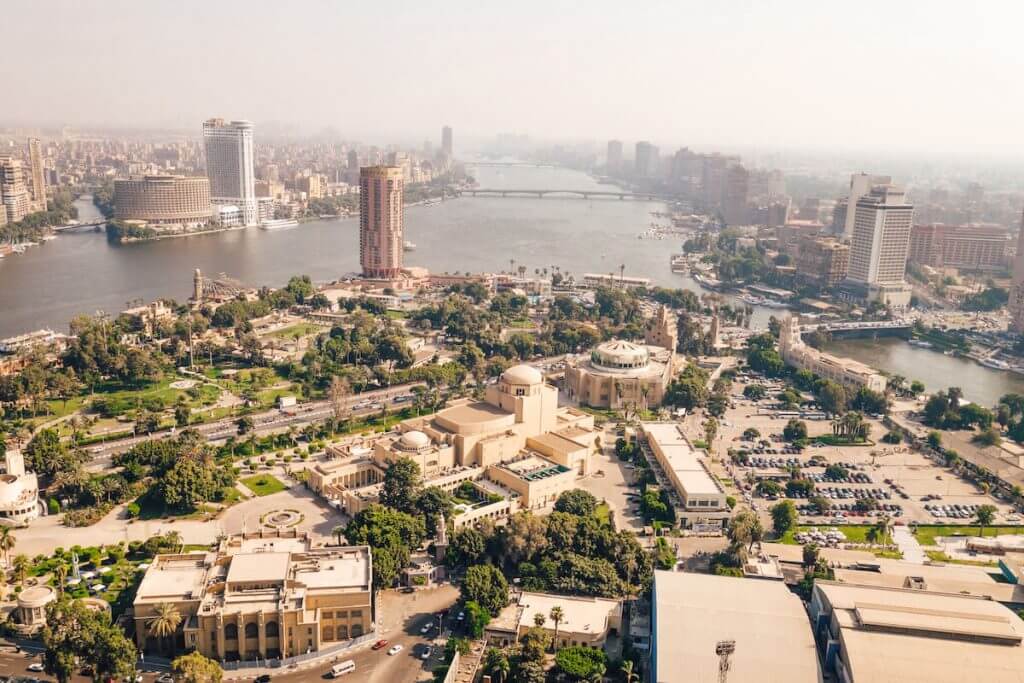 city shot of cairo and popular travel destination