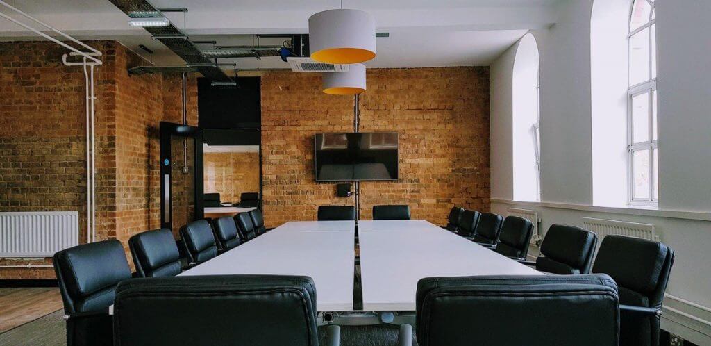 small business meetings space in office or hotel