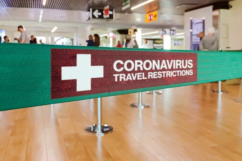 travel restrictions banner