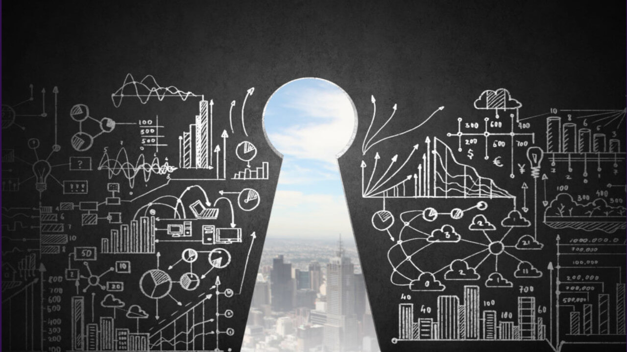 algorithms and view through a key hole indicative of hotels needing to look forward and consider both revenue management tactics and strategy to really excel