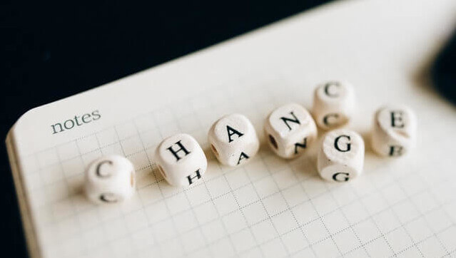 the words chance and change spelt out reflecting the changing landscape of marketing and why hotels cannot leave it to chance and must start preparing now