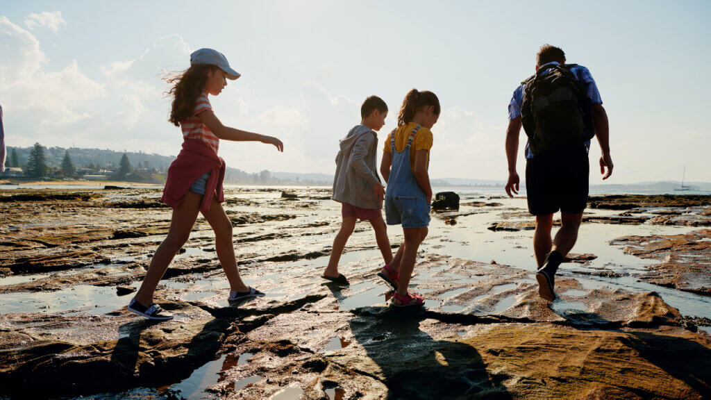 family on a travel trip