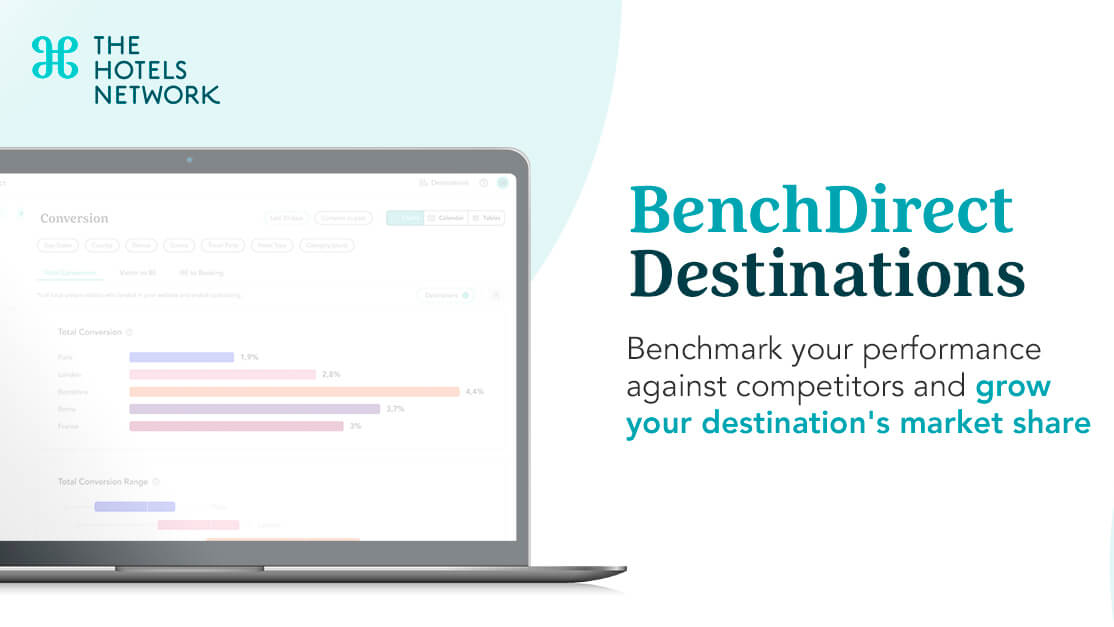 image for the hotels network announcement of benchdirect destinations, their new benchmarking solution