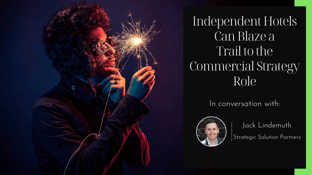 man holding a sparkler reflecting how independent hotels can strike a spark and blaze a trail with the commercial strategy role