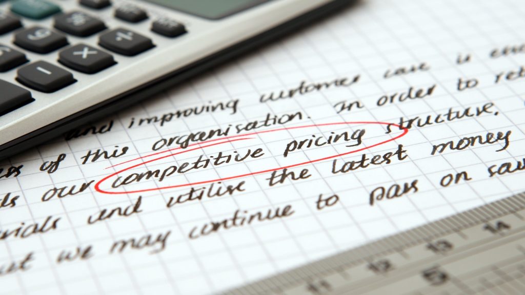 words competitive pricing reflecting the challenge for hotels to calculate price sensitivity