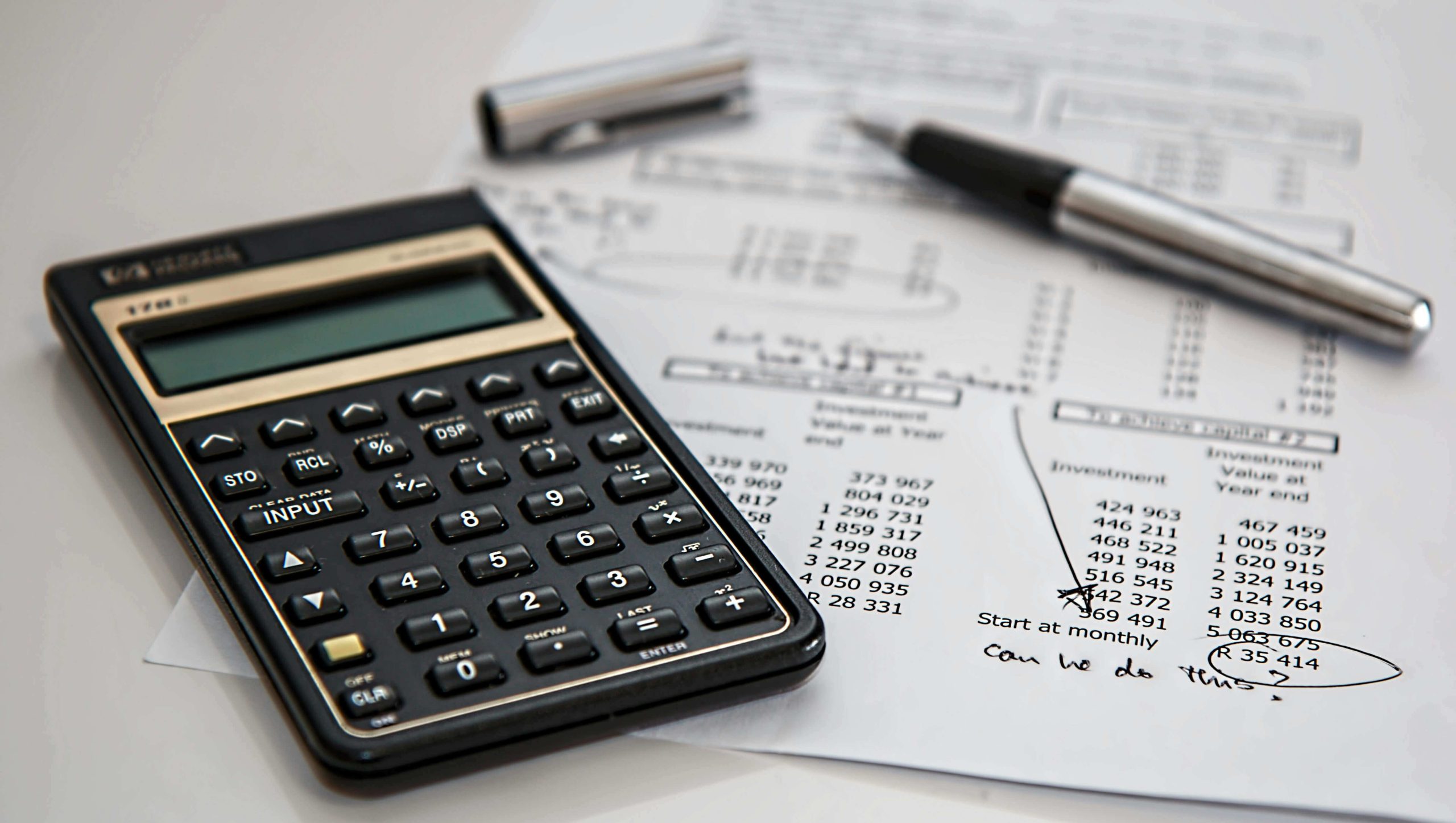 calculator and budget reflecting the need for hotels to start budgeting for 2025