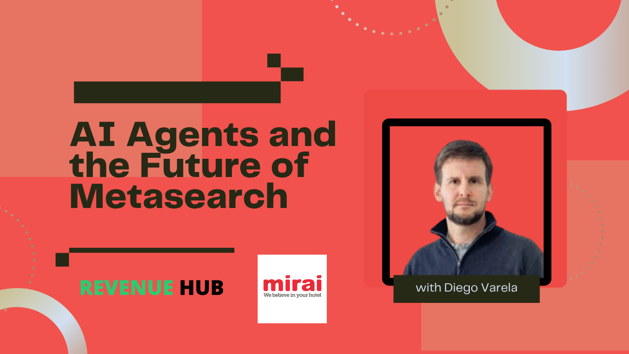 youtube thumbnail image for a discussion with Diego Varela at mirai about AI Agents and the Future of Metasearch and What GMs Need to Know
